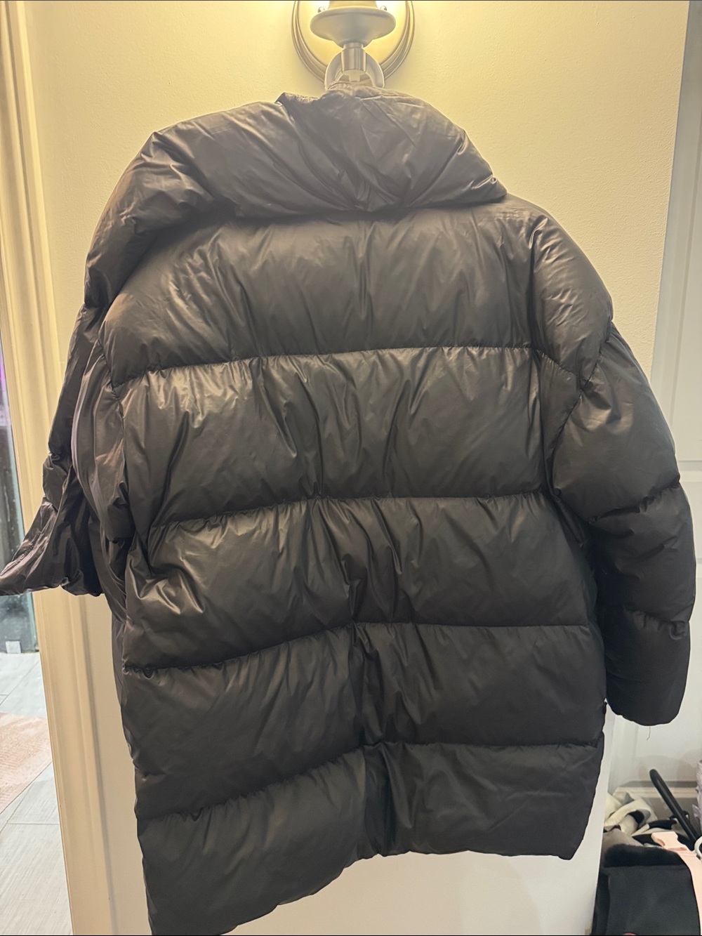 Ermanno Scervino Black Kids Puffer Coat with Heart Patch - Picture 10 of 12